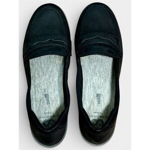 Clarks Cloudsteppers Womens Size-8 Black Penny Loafers Cushion Soft Ayla Loafer